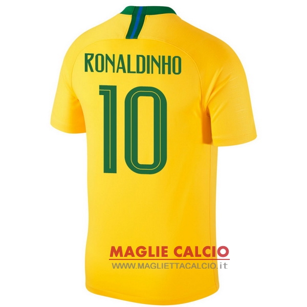 maglietta brasile 2018 ronaldinho 10 prima